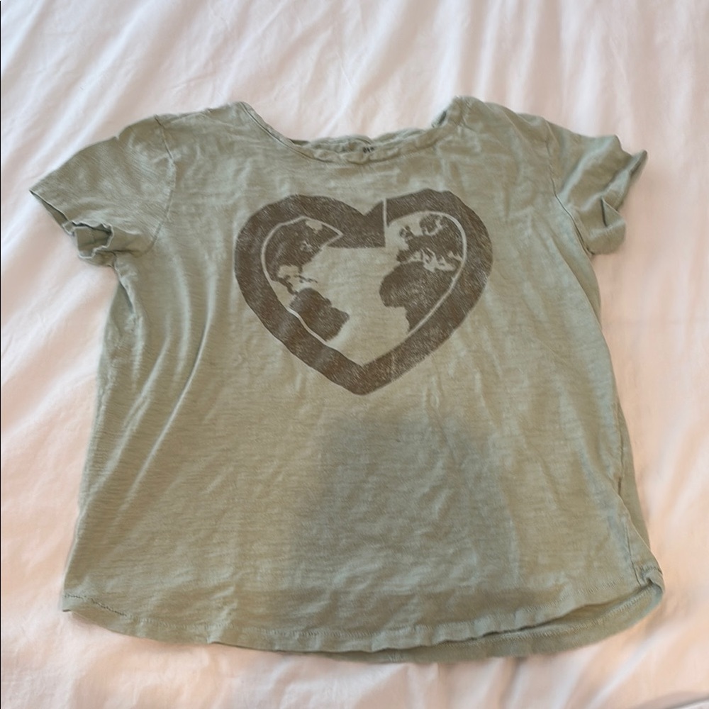 Kids Green Earth Heart T-Shirt